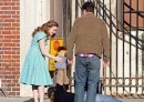 Prime foto di Jason Segel ed Amy Adams sul set di The Greatest Muppet Movie Ever Made