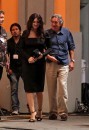 Robert De Niro con Monica Bellucci e Michele Placido sul set di Manuale d'Amore 3