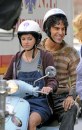 Sacha Baron Cohen ed Anna Faris sul set di The Dictator a New York