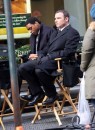 Salt - nuove foto dal set di New York: finalmente vediamo anche Liev Schreiber e Chiwetel Ejiofor accanto ad un'Angelina Jolie diventata mora