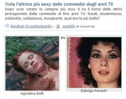 sexy attrici anni 70 gioco sfida