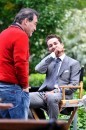 Shia LaBeouf e Michael Douglas sul seti di Wall Street 2: Money Never Sleeps