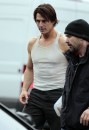 Tom Cruise, Simon Pegg, Paula Patton e Michael Nyqvist sul set di Mission Impossible 4: Ghost Protocol