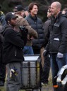 Tom Cruise, Simon Pegg, Paula Patton e Michael Nyqvist sul set di Mission Impossible 4: Ghost Protocol