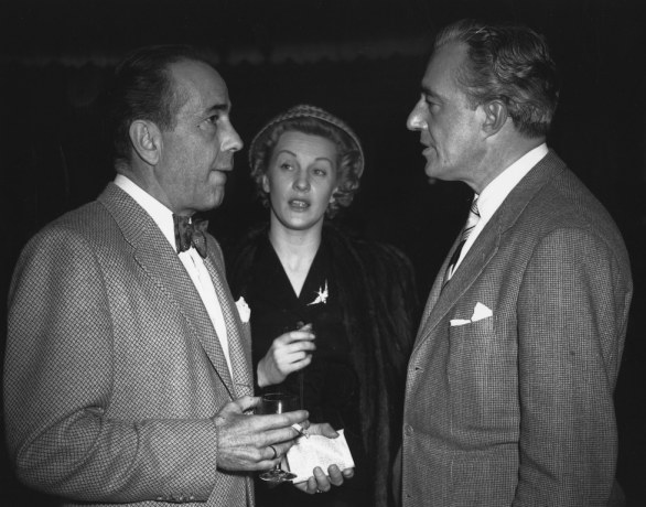 Vittorio de Sica, Humphrey Bogart e Anne Crawford a Londra, 29 gennaio 1953