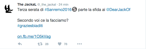 the jackal dear jack sanremo