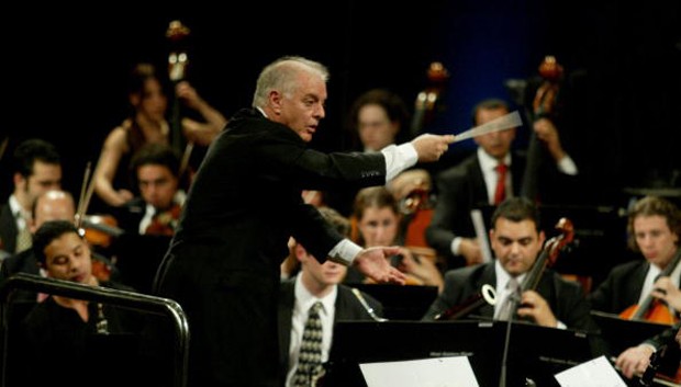 Argentine-Israeli Daniel Barenboim condu