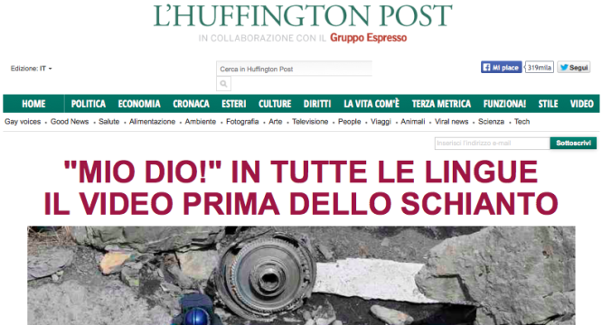 Germanwings - Apertura Huffington Post Italia