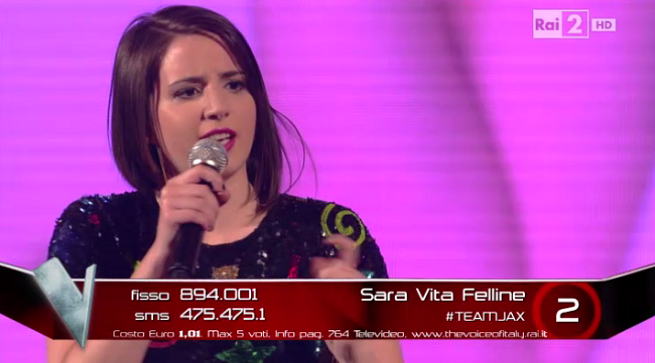 The Voice inedito Sara Vita Felline