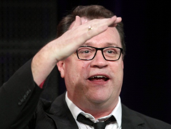 PASADENA, CA - JANUARY 07: Executive producer Russell T Davies speaks during the 'Torchwood: The New World' panel at the Starz portion of the 2011 Winter TCA press tour held at the Langham Hotel on January 7, 2011 in Pasadena, California. (Photo by Frederick M. Brown/Getty Images)