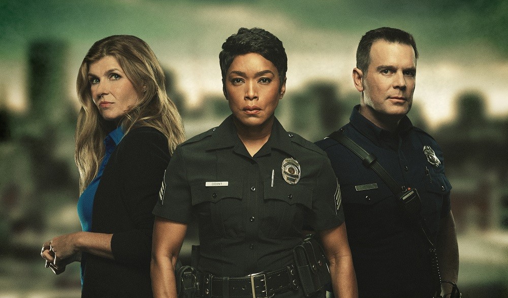 9-1-1: L-R: Connie Britton, Angela Bassett and Peter Krause: 9-1-1 premieres Wednesday, Jan. 3 (9:00-10:00 PM ET/PT) on FOX. CR: Mathieu Young / FOX. © 2017 FOX Broadcasting. CR: Mathieu Young / FOX. © 2018 FOX BROADCASTING