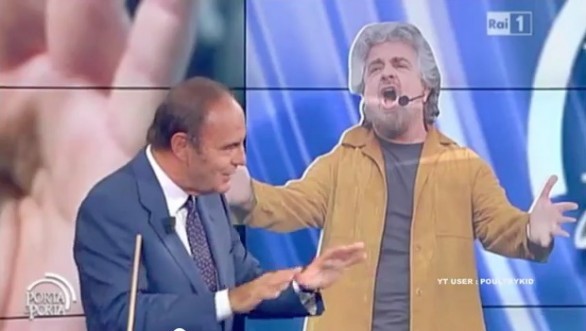 Bruno Vespa e Beppe Grillo