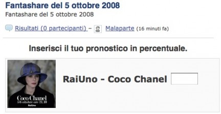 Fantashare del 5 ottobre 2008