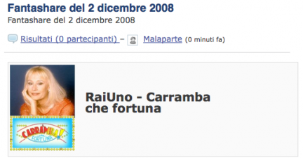 Fantashare del 2 dicembre 2008