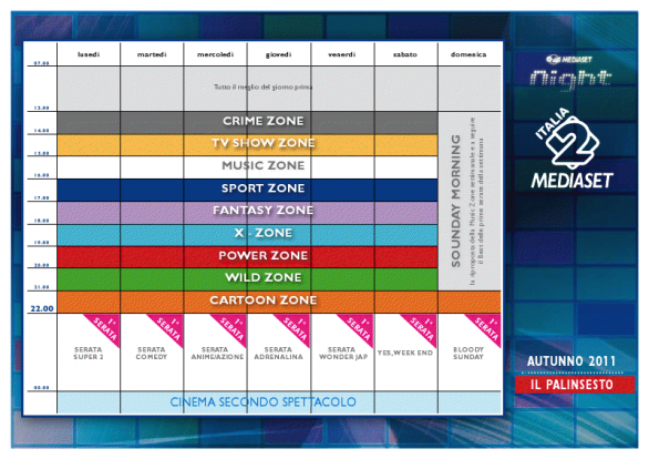 Palinsesto Italia 2 Autunno 2011