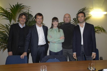 Da sinistra, Matteo Scortegagna, Giorgio Gori, Victoria Cabello, Andrea Bellavita, Axel Fiacco