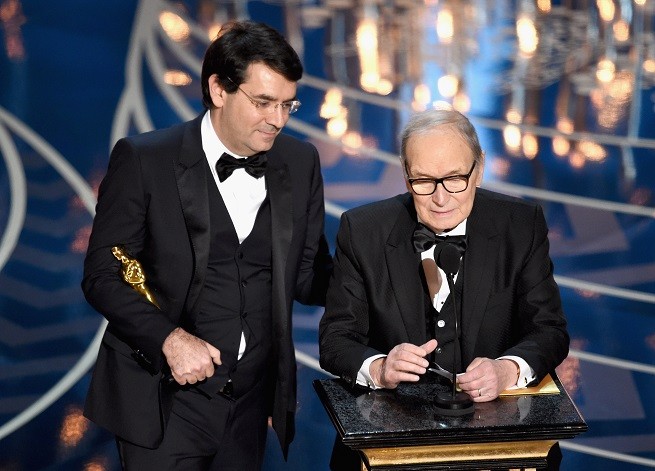 onstage during the 88th Annual Academy Awards at the Dolby Theatre on February 28, 2016 in Hollywood, California.