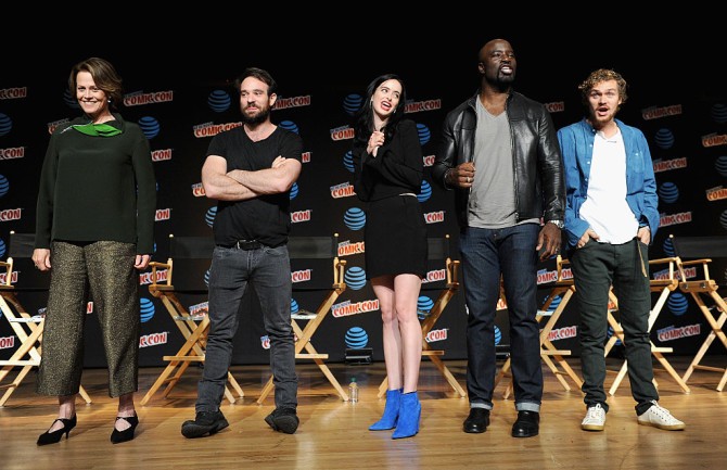 speaks onstage at Marvel's Iron Fist NYCC photo op at Jacob Javitz Center on October 8, 2016 in New York City.