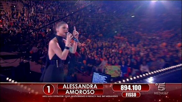 Alessandra Amoroso alla Finale di Amici 2012 Big