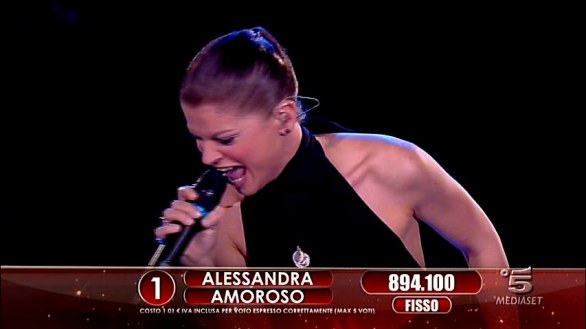 Alessandra Amoroso alla Finale di Amici 2012 Big