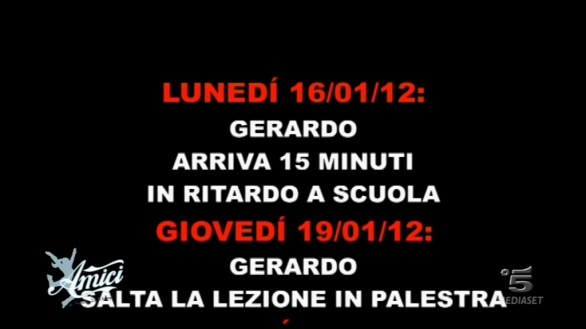 Amici 11 - Gerardo sospeso dalla scuola