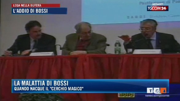 Lo speciale di TgCom per le dimissioni di Bossi