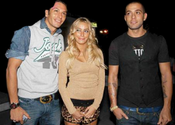 cristiano, salvatore angelucci e karina cascella