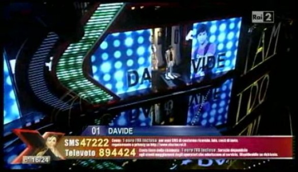 Davide Mogavero a X Factor 4 - Novembre