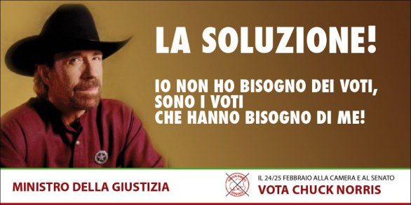 Elezioni politiche 2013, i manifesti elettorali con i personaggi dei telefilm