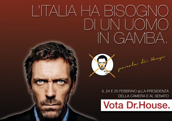 Elezioni politiche 2013, i manifesti elettorali con i personaggi dei telefilm