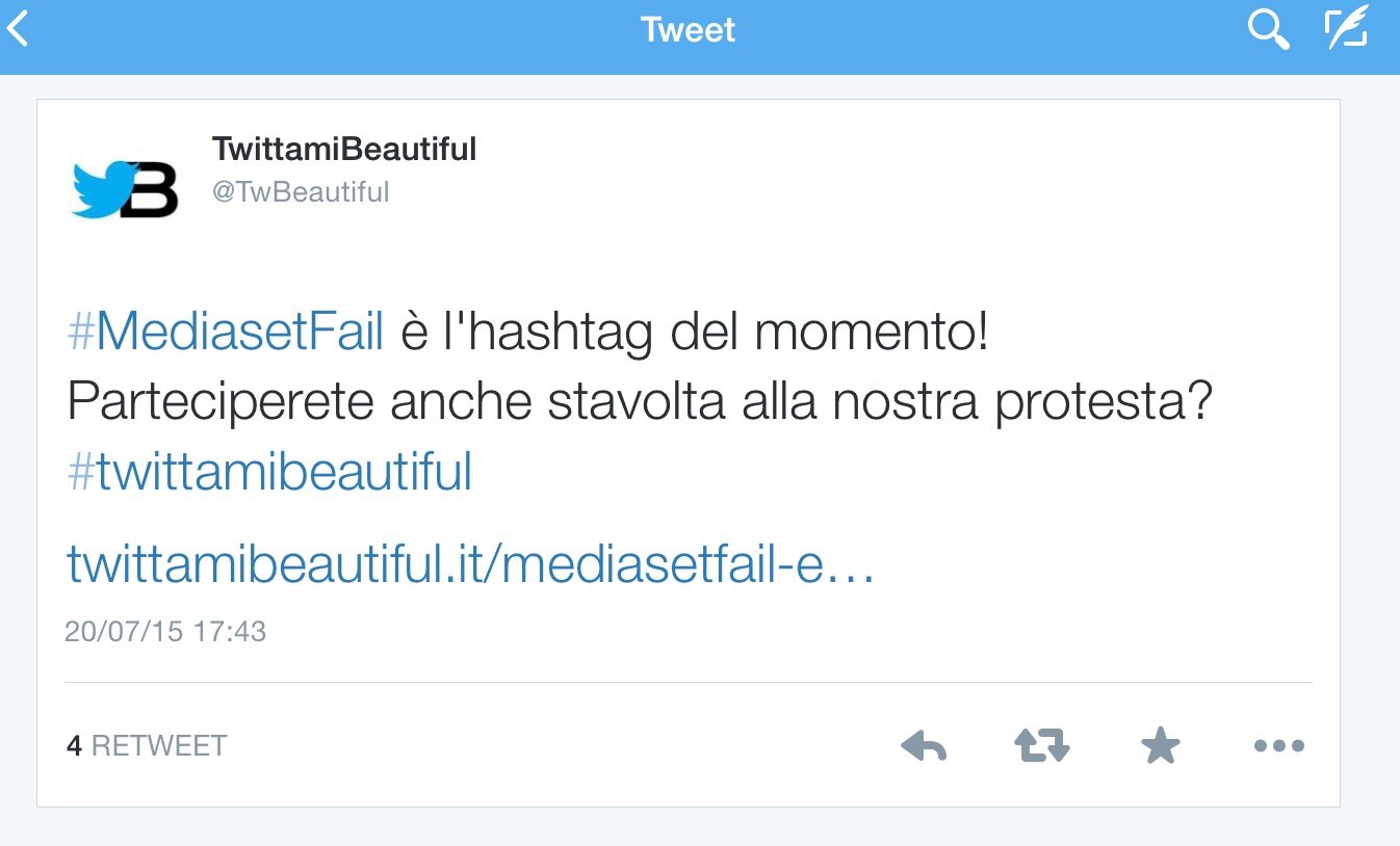 TwittamiBeautiful-mediasetfail