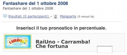 Fantashare del 1 ottobre 2008