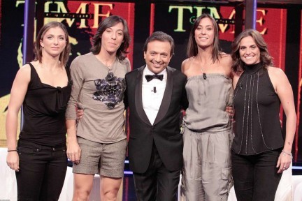 Flavia Pennetta e Francesca Schiavone al Chiambretti Night