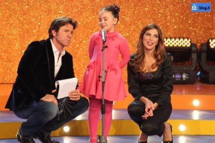 Foto dal dietro le quinte dello Zecchino D'Oro 2009 con Veronica Maya e Paolo Conticini