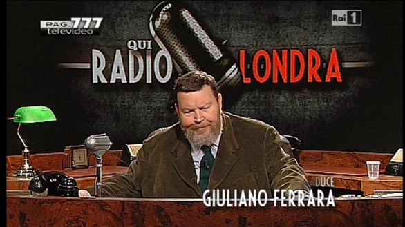 Foto della prima puntata di Qui Radio Londra con Giuliano Ferrara