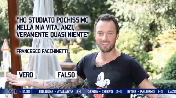 Francesco Facchinetti a Cielo Che Gol