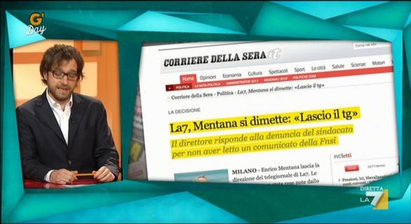 G\'Day sulle dimissioni di Enrico Mentana dal Tg La 7