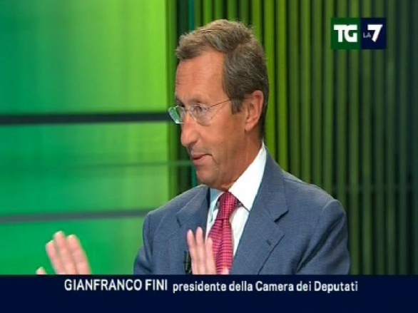 Fini intervistato al Tg La7