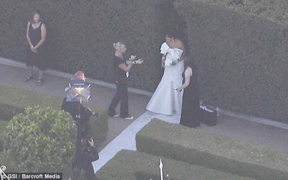 Il matrimonio di Kim Kardashian e Kris Humphries (foto spia del Daily Mirror)