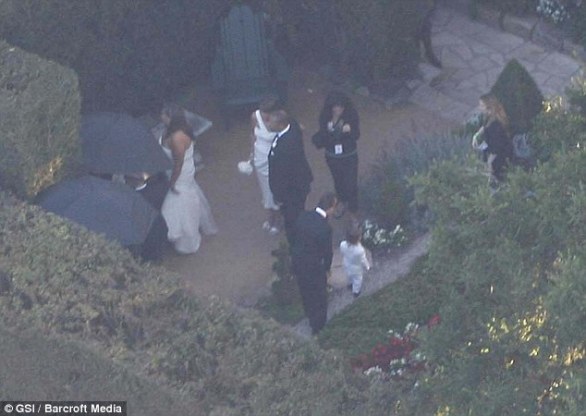 Il matrimonio di Kim Kardashian e Kris Humphries (foto spia del Daily Mirror)