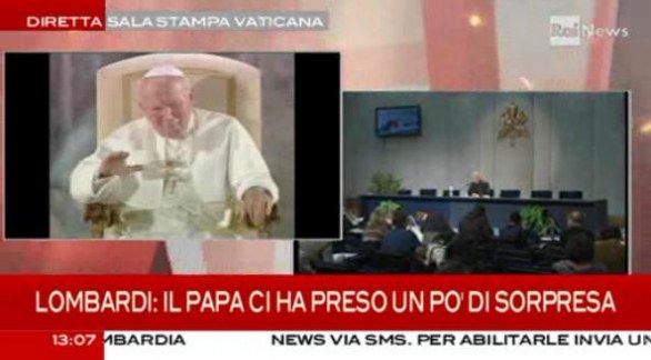 Il Papa lascia: le immagini in diretta tv