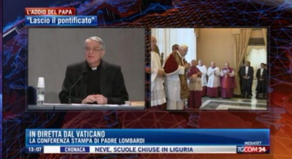 Il Papa lascia: le immagini in diretta tv