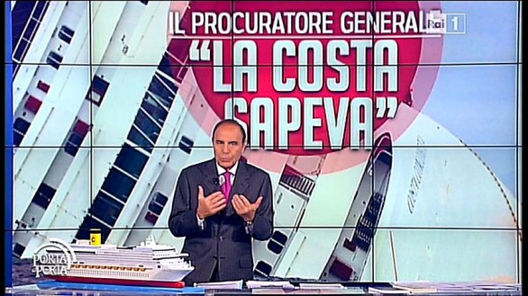 Il plastico della Costa Concordia a Porta a Porta del 24 gennaio 2012