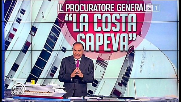 Il plastico della Costa Concordia a Porta a Porta del 24 gennaio 2012