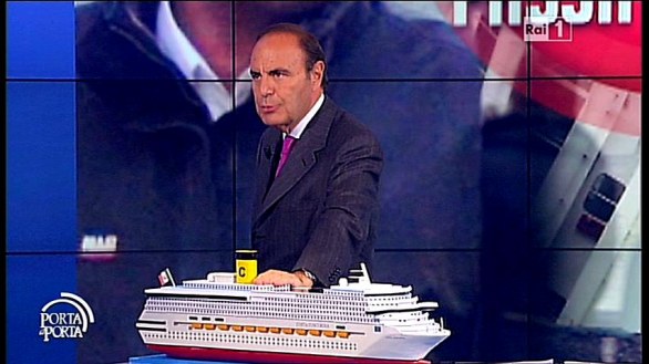 Il plastico della Costa Concordia a Porta a Porta del 24 gennaio 2012