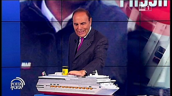 Il plastico della Costa Concordia a Porta a Porta del 24 gennaio 2012