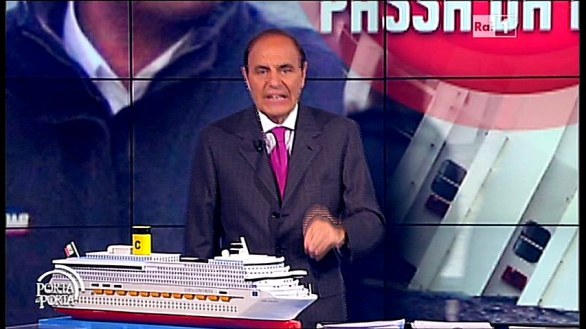 Il plastico della Costa Concordia a Porta a Porta del 24 gennaio 2012