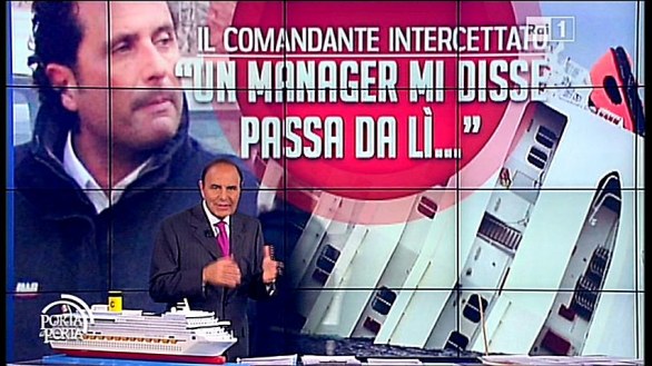 Il plastico della Costa Concordia a Porta a Porta del 24 gennaio 2012