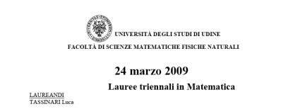 laurea luca tassinari