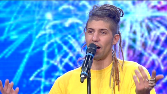 Luca Contoli biker freestyle a Italia's got talent